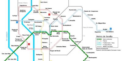 Карта на жп гара Севиля 
