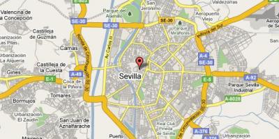 Barrio де Санта Крус-Севиля картата