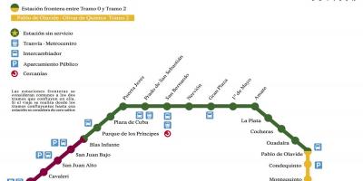 Карта на метрото Севиля