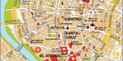 Севиля Испания карта забележителности