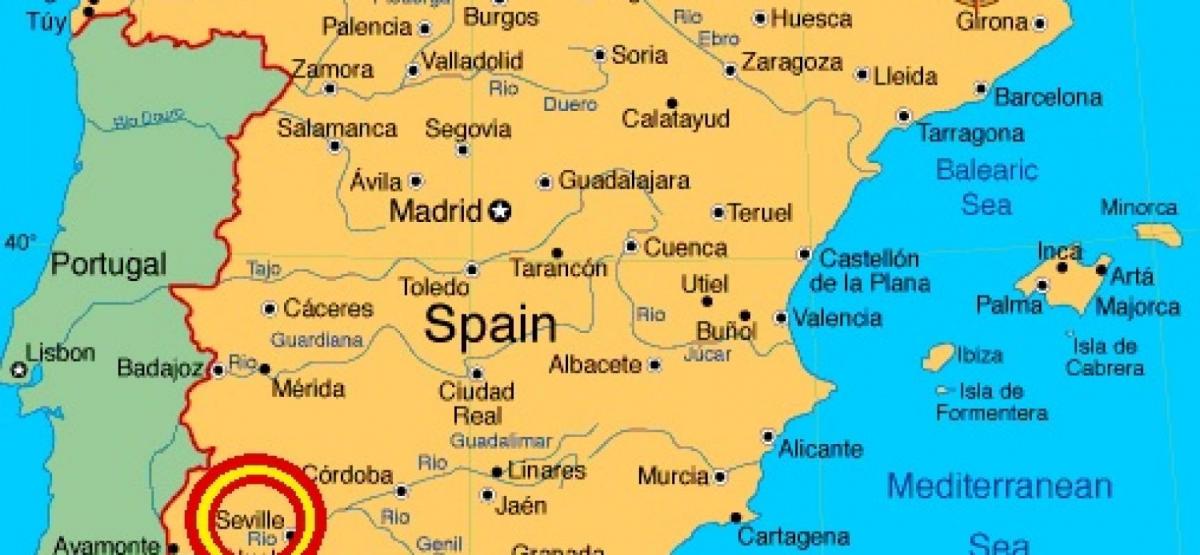Севиля Испания карта