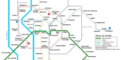 Карта на жп гара Севиля 