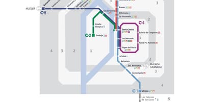 Жп гарата в Севиля картата