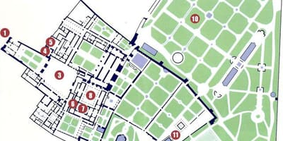 Алкасар в Севиля картата