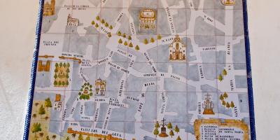 Карта на еврейския квартал на Севиля