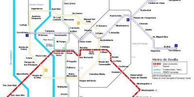 Карта на метрото Севиля 